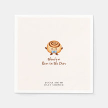 Convite para chá de bebê menino fofo Bun in the Ov