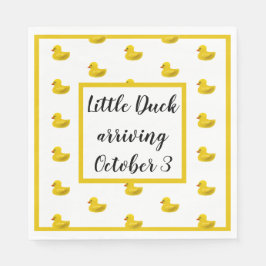 Guardanapo De Papel Convite para Chá de fraldas de Pato Pequeno
