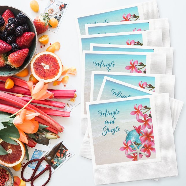 Guardanapo De Papel Convites do Partido de Férias de Praia da Tropical (Criador carregado)