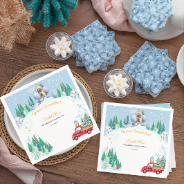 Guardanapo De Papel convites para primeiros aniversarios invernais