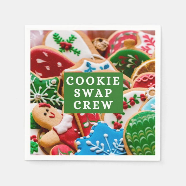 Guardanapo De Papel Cookie Swap Crew Napkin (Frente)