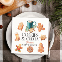Cookies e Chá de fraldas de Natal de Cacau