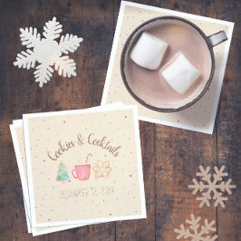 Guardanapo De Papel Cookies e Cocktails Troca de Cookies de Natal