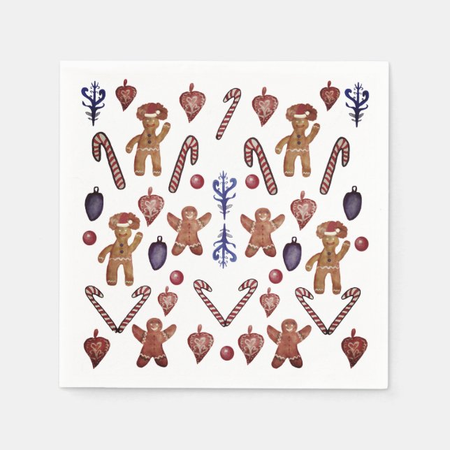 Guardanapo De Papel Cookies e doces de Natal (Frente)