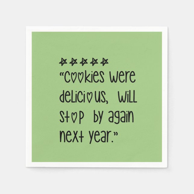 Guardanapo De Papel Cookies were delicious (Frente)