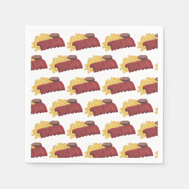 Guardanapo De Papel Cookoff de costelas Barbeque Barbeque de CHURRASCO (Frente)