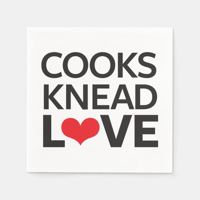 Guardanapo De Papel Cooks Knead Love (Frente)