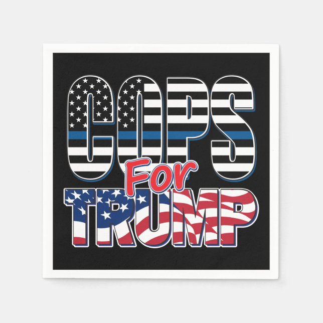 Guardanapo De Papel Cops For Trump - Trump 2020 (Frente)