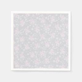 Guardanapo De Papel Coquete laço rosa transparente e jardim de rosas