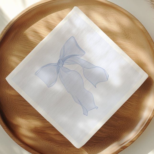 Guardanapo De Papel Coquete Papel de Laço Azul (Criador carregado)