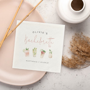 Guardanapo De Papel Coquetéis Aquarela Personalizados para Despedida d