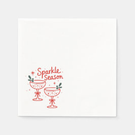 Guardanapo De Papel Coquetéis de Natal Brilham na Temporada