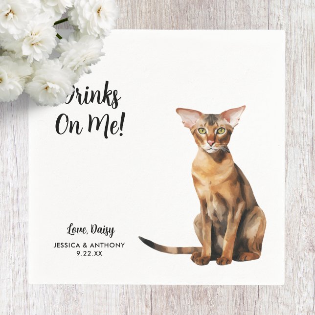 Guardanapo De Papel Coquetel Casamento de Gato (Criador carregado)