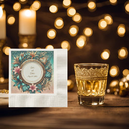 Guardanapo De Papel Coquetel Cozido de Elegância Tropical