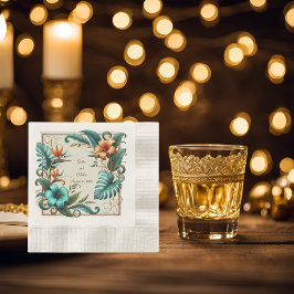 Guardanapo De Papel Coquetel Cozido de Iridescência Tropical