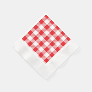 Guardanapo De Papel Coquetel Cunhado na moda Vermelho e Branco Verific