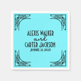 Guardanapo De Papel Coquetel da Turquesa de 1920