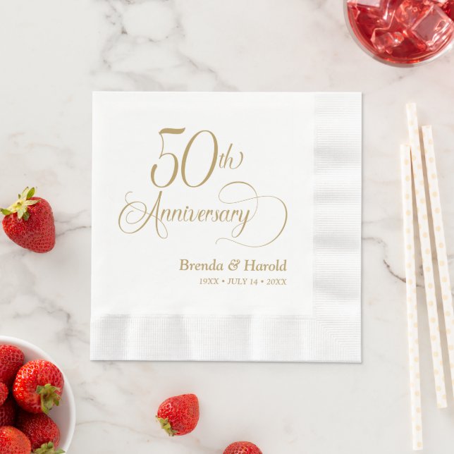 Guardanapo De Papel Coquetel de 50º Aniversário (Insitu)