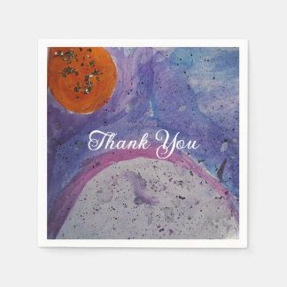 Guardanapo De Papel Coquetel de Aniversário Nebulosa Aquarela Galáxia