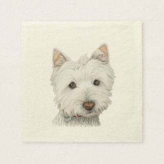 Guardanapo De Papel Coquetel de Arte Cachorro Bestial Napkin