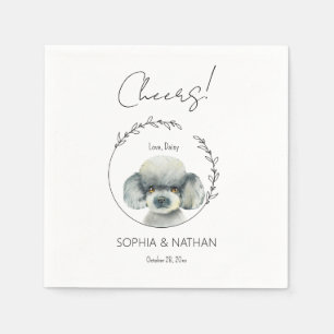 Guardanapo De Papel Coquetel de Casamento de Cachorro Simples