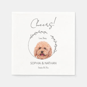 Guardanapo De Papel Coquetel de Casamento de Cachorro Simples
