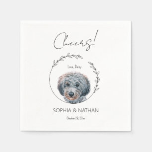 Guardanapo De Papel Coquetel de Casamento de Cachorro Simples