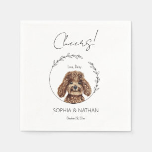 Guardanapo De Papel Coquetel de Casamento de Cachorro Simples
