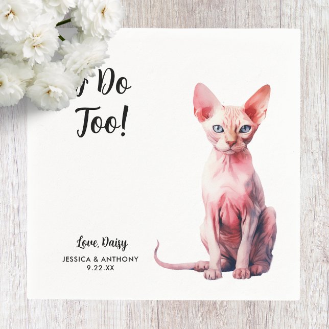 Guardanapo De Papel Coquetel de Casamento de Gato (Criador carregado)