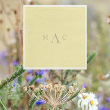 Coquetel de Casamento do Monograma Amarelo-Buttery