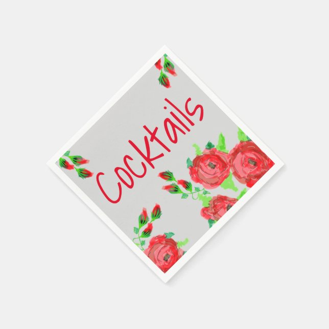 Guardanapo De Papel Coquetel de Cinza formal Napkin (Canto)