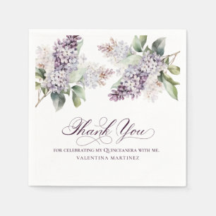 Guardanapo De Papel Coquetel de Flor Lilac 16 Púrpura