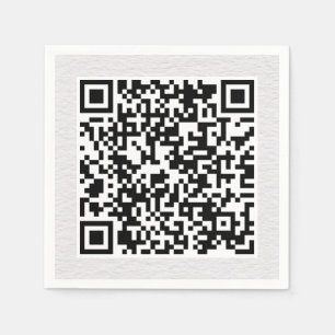 Guardanapo De Papel Coquetel de Link de Código QR Personalizado