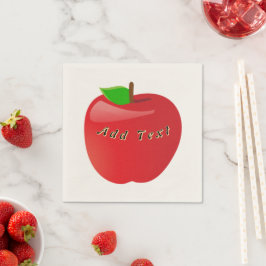 Guardanapo De Papel Coquetel de Maçã Vermelha Fruta Inspirada Mesa Cor