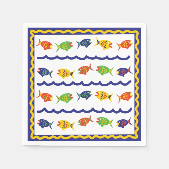Guardanapo De Papel Coquetel de Peixe Napkin (Frente)