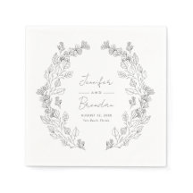 Coquetel de Recepção de Casamento Floral Cinza Ele