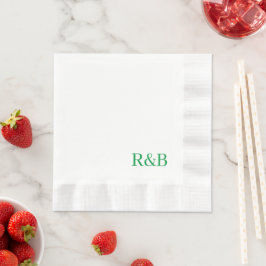 Guardanapo De Papel Coquetel de Recepção de Casamento Monogramado