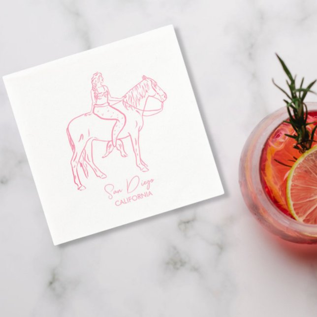 Guardanapo De Papel coquetel de solteirona oceânica (Criador carregado)