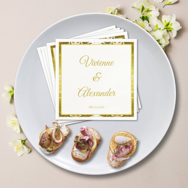 Guardanapo De Papel Coquetel do Casamento tema damasco Verde RetroDour (Criador carregado)