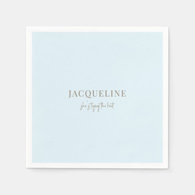 Guardanapo De Papel Coquetel Icy Blue Tying the Knot (Frente)