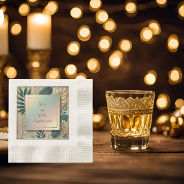 Guardanapo De Papel Coquetel Mínimo Elegante Elegante Tropical