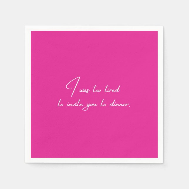 Guardanapo De Papel Coquetel napkin festa rosa engraçada (Frente)