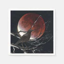 Guardanapo De Papel Coquetel Napkins, O Corvo em Vermelho e Negro