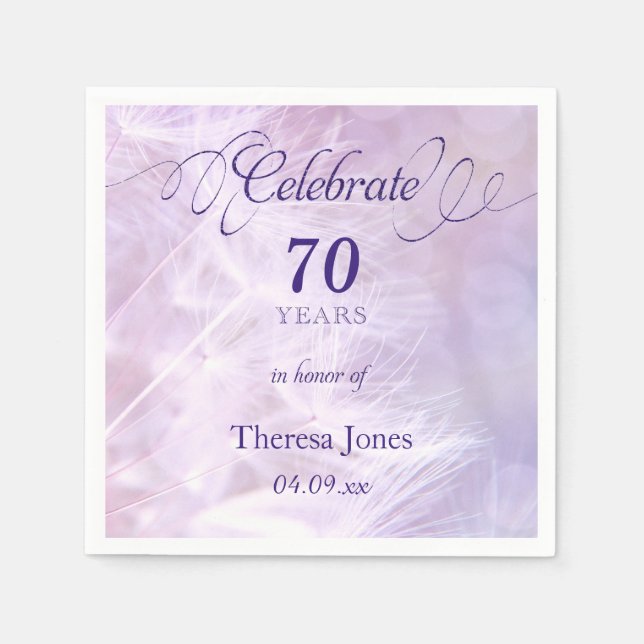 Guardanapo De Papel Coquetel Padrão da Festa de aniversário Adulta (Frente)