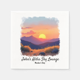 Guardanapo De Papel Coquetel Sunset de Montanha Napkins