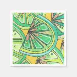 Guardanapo De Papel Coquetel Verde Limey Napkins