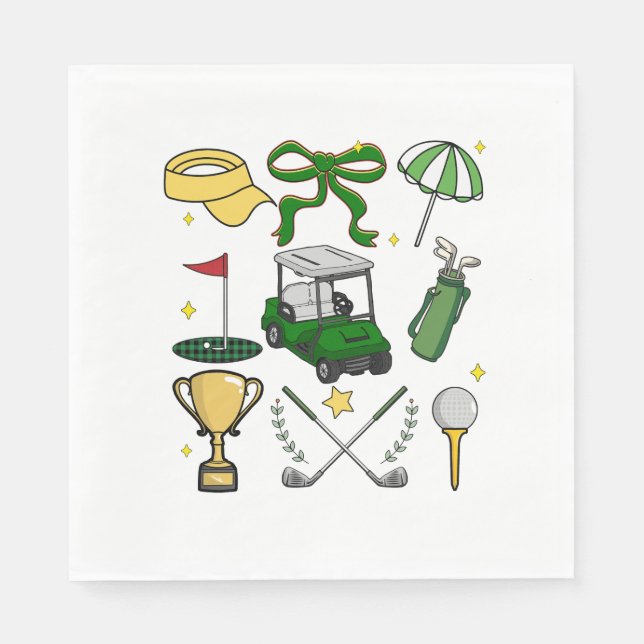 Guardanapo De Papel Coquette de golfe de pré-disquete (Frente)