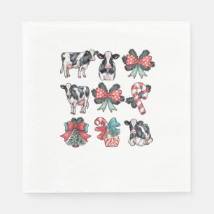 Guardanapo De Papel Coquette Red Xmas Santa Claus Vaca Povô Chris