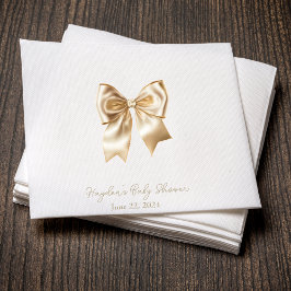 Guardanapo De Papel Coquette Satin Cream Arco Personalizado Napkin