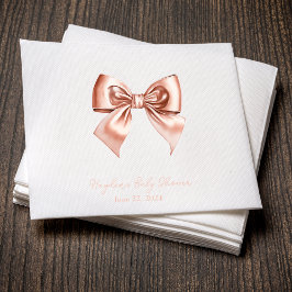 Guardanapo De Papel Coquette Satin Cream Arco Personalizado Napkin